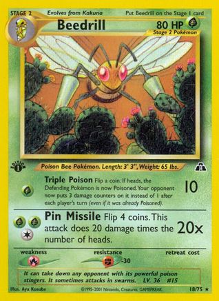 Beedrill 18/75 - Neo Discovery Unlimited - Poke-Collect