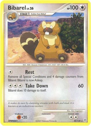 Bibarel 20/130 - Diamond and Pearl Reverse Holofoil - Poke-Collect