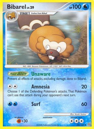 Bibarel 32/100 - Stormfront Reverse Holofoil - Poke-Collect