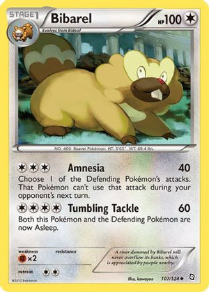 Bibarel 107/124 - Dragons Exalted Reverse Holofoil - Poke-Collect