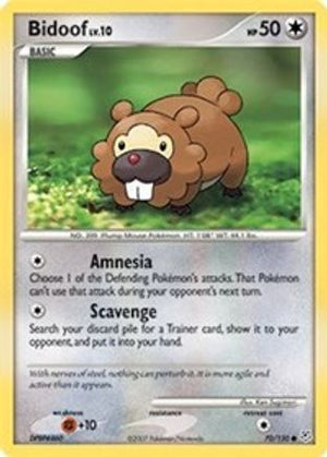 Bidoof 70/130 - Diamond and Pearl Reverse Holofoil - Poke-Collect