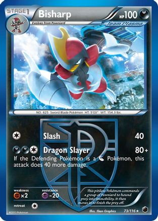 Bisharp (Team Plasma) (73) 73/116 - Plasma Freeze Reverse Holofoil - Poke-Collect
