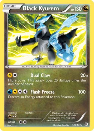 Black Kyurem 100/149 - Boundaries Crossed Reverse Holofoil - Poke-Collect