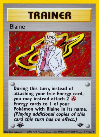 Blaine (17) 17/132 - Gym Challenge Unlimited Holofoil - Poke-Collect