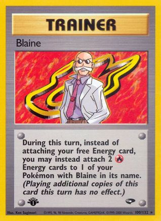 Blaine (100) 100/132 - Gym Challenge Unlimited - Poke-Collect