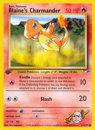 Blaine's Charmander 61/132 - Gym Heroes Unlimited - Poke-Collect