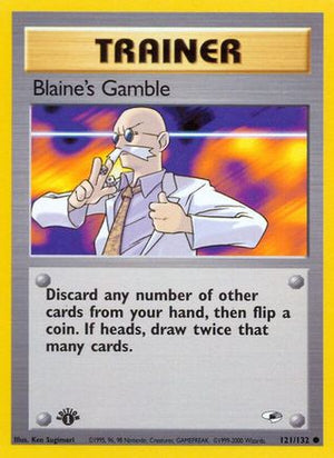 Blaine's Gamble 121/132 - Gym Heroes 1st Edition - Poke-Collect