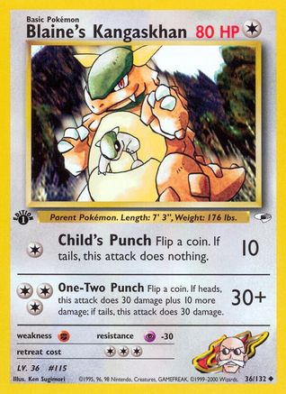 Blaine's Kangaskhan 36/132 - Gym Heroes Unlimited - Poke-Collect