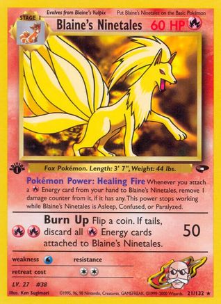Blaine's Ninetales 21/132 - Gym Challenge Unlimited - Poke-Collect