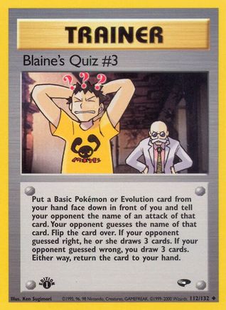 Blaine's Quiz #3 112/132 - Gym Challenge Unlimited - Poke-Collect