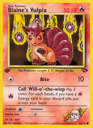 Blaine's Vulpix 66/132 - Gym Challenge 1st Edition - Poke-Collect