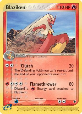 Blaziken - 15/109 15/109 - Ruby and Sapphire Reverse Holofoil - Poke-Collect