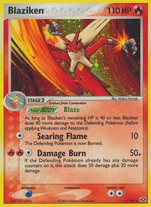 Blaziken 1/106 - Emerald Reverse Holofoil