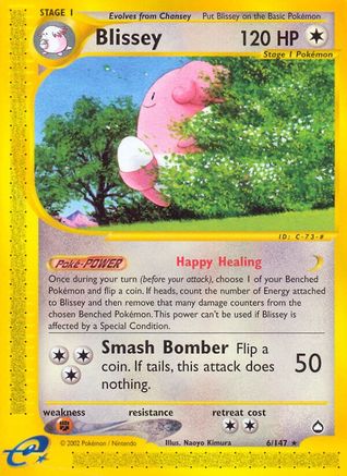Blissey 6/147 - Aquapolis Reverse Holofoil - Poke-Collect