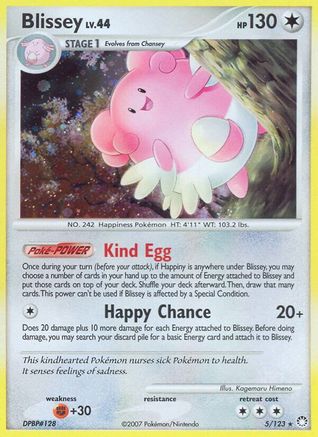 Blissey 5/123 - Mysterious Treasures Reverse Holofoil - Poke-Collect