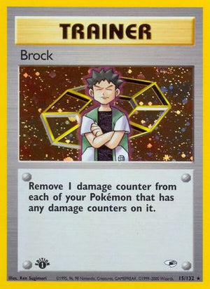 Brock (15) 15/132 - Gym Heroes Unlimited Holofoil - Poke-Collect
