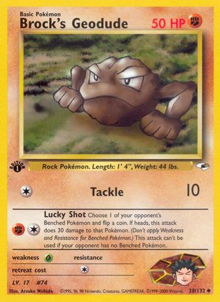 Brock's Geodude (38) 38/132 - Gym Heroes 1st Edition - Poke-Collect