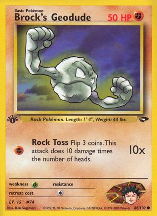 Brock's Geodude 68/132 - Gym Challenge Unlimited - Poke-Collect
