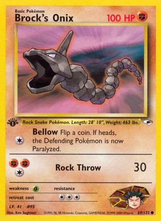 Brock's Onix (69) 69/132 - Gym Heroes 1st Edition - Poke-Collect