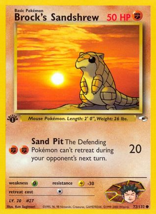 Brock's Sandshrew (72) 72/132 - Gym Heroes 1st Edition - Poke-Collect