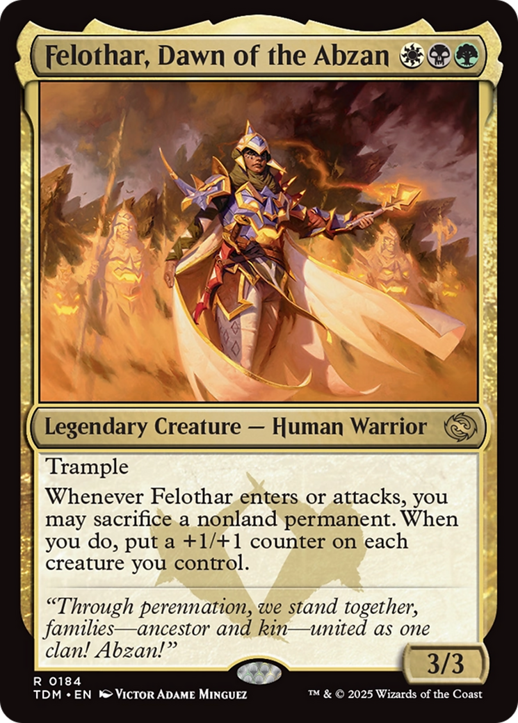 Felothar, Dawn of the Abzan (TDM-184) - Tarkir: Dragonstorm Foil - Poke-Collect