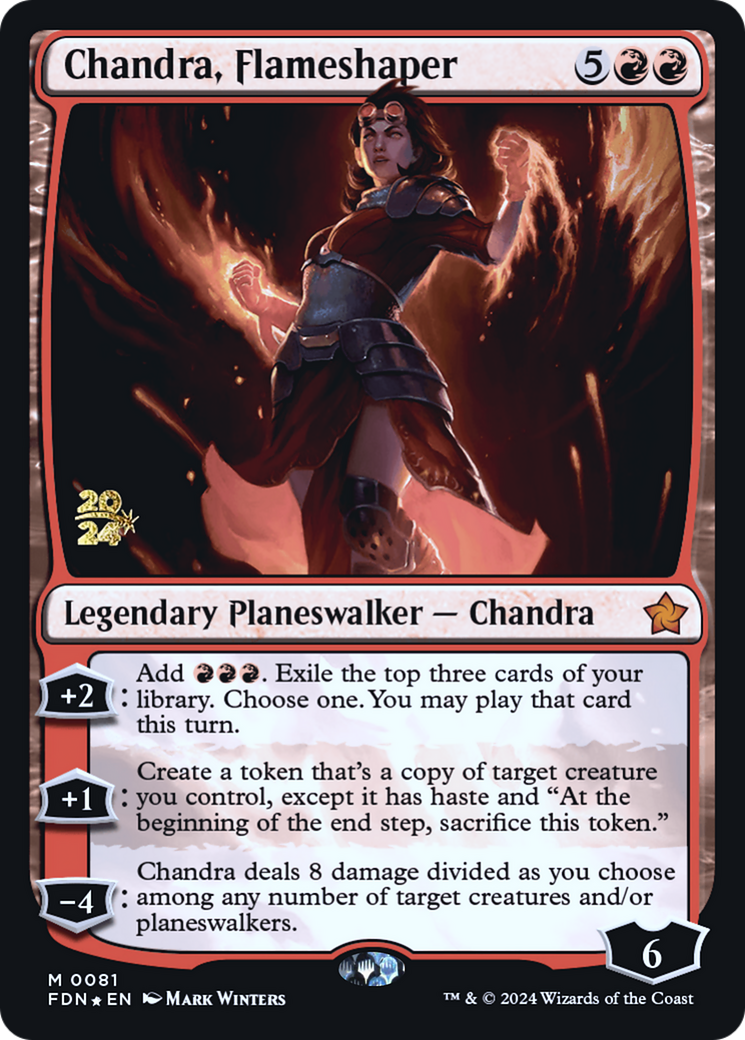 Chandra, Flameshaper (PRE-081) - Foundations Promos Foil - Poke-Collect