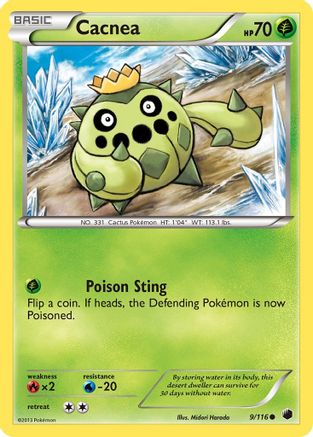 Cacnea 9/116 - Plasma Freeze Reverse Holofoil - Poke-Collect