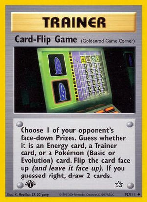 Card-Flip Game (Goldenrod Game Corner) 92/111 - Neo Genesis 1st Edition - Poke-Collect