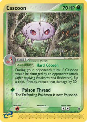 Cascoon 26/109 - Ruby and Sapphire Reverse Holofoil - Poke-Collect