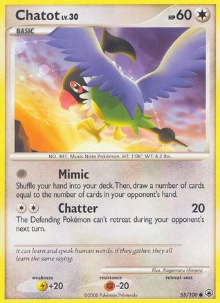 Chatot 55/100 - Majestic Dawn Reverse Holofoil - Poke-Collect