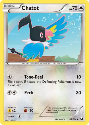 Chatot 85/108 - Dark Explorers - Poke-Collect