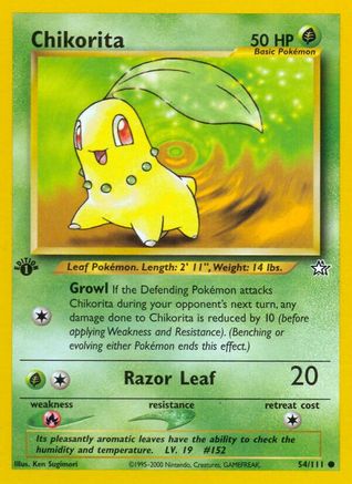 Chikorita (54) 54/111 - Neo Genesis 1st Edition - Poke-Collect