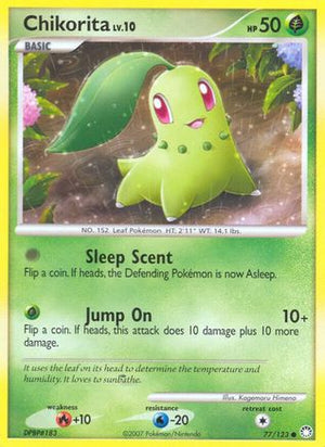 Chikorita 77/123 - Mysterious Treasures Reverse Holofoil - Poke-Collect