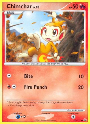 Chimchar 70/127 - Platinum Reverse Holofoil - Poke-Collect