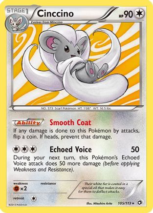 Cinccino 105/113 - Legendary Treasures Reverse Holofoil - Poke-Collect
