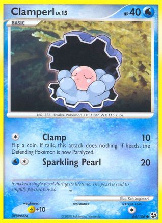 Clamperl 64/106 - Great Encounters Reverse Holofoil - Poke-Collect
