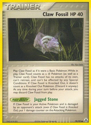 Claw Fossil 78/92 - Legend Maker - Poke-Collect