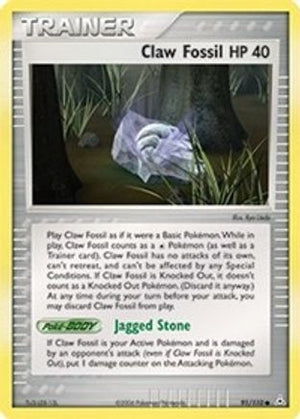 Claw Fossil 91/110 - Holon Phantoms - Poke-Collect