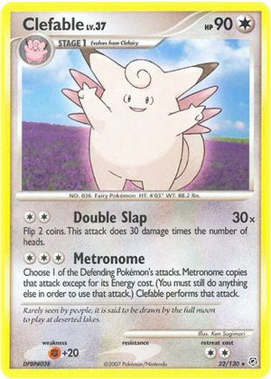 Clefable 22/130 - Diamond and Pearl Reverse Holofoil - Poke-Collect