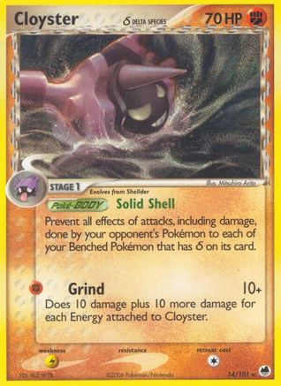 Cloyster (Delta Species) 14/101 - Dragon Frontiers Reverse Holofoil - Poke-Collect