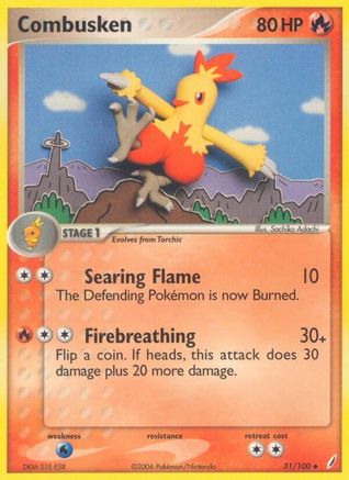 Combusken - 031/100 31/100 - Crystal Guardians Reverse Holofoil - Poke-Collect