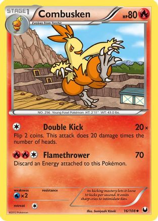 Combusken 16/108 - Dark Explorers Reverse Holofoil - Poke-Collect