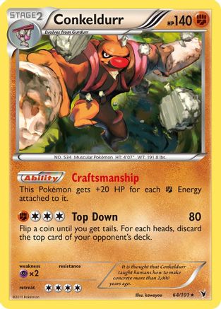 Conkeldurr (64) 64/101 - Noble Victories Reverse Holofoil - Poke-Collect