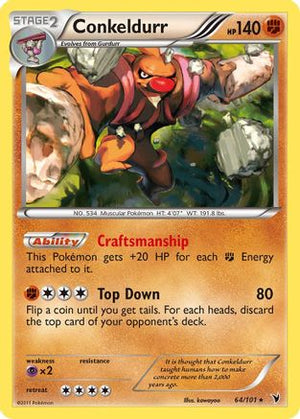 Conkeldurr (64) 64/101 - Noble Victories Reverse Holofoil - Poke-Collect