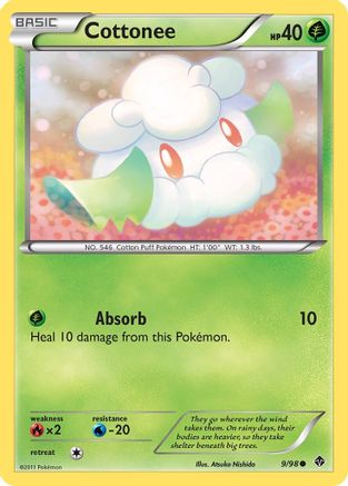Cottonee (9) 9/98 - Emerging Powers - Poke-Collect