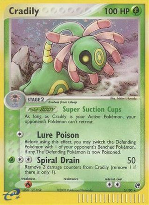 Cradily 3/100 - Sandstorm Reverse Holofoil - Poke-Collect