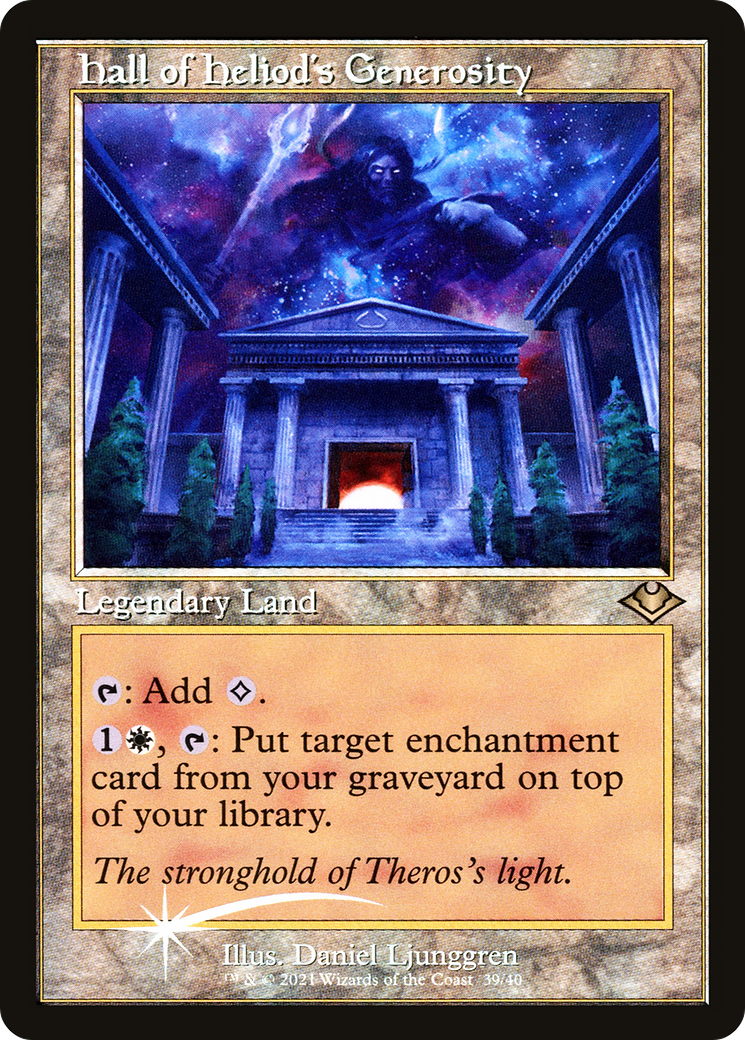 Hall of Heliod's Generosity (MH1-039) - Modern Horizons 1 Timeshifts Etched Foil - Poke-Collect