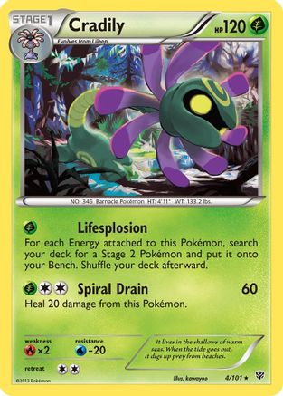 Cradily 4/101 - Plasma Blast - Poke-Collect