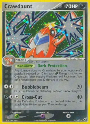Crawdaunt 6/107 - Deoxys Holofoil - Poke-Collect