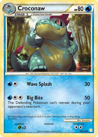 Croconaw 38/123 - HeartGold SoulSilver Reverse Holofoil - Poke-Collect